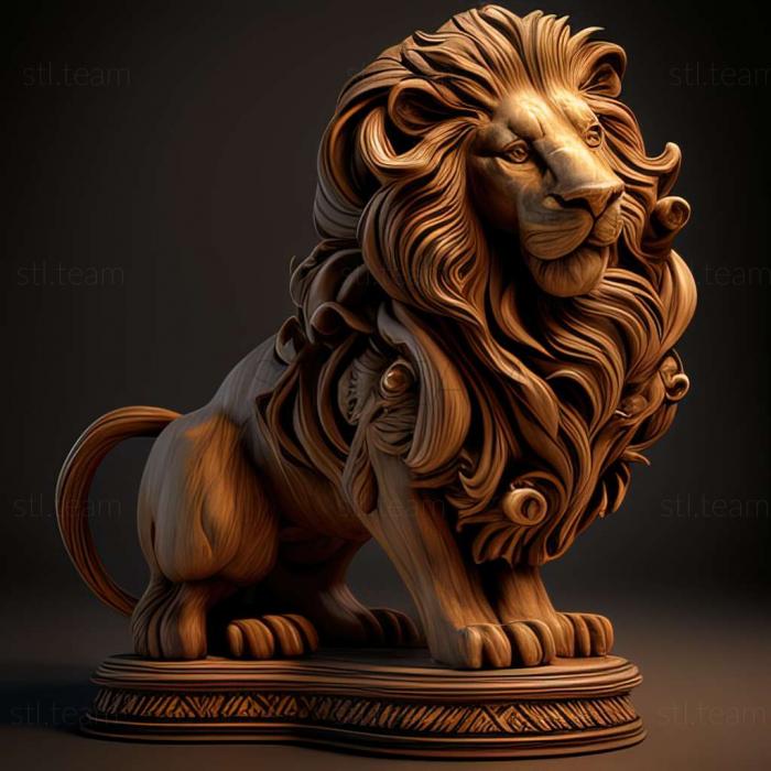 3д модель льва